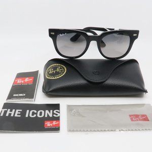 RB 2168 901/M3 50mm Ray-Ban New METEOR Black/Grey Polarized Sunglasses w/ case